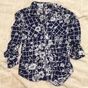 Express Navy & White Portifino Top